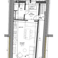 Feronstrée - Appartement 1 - Plan architecte